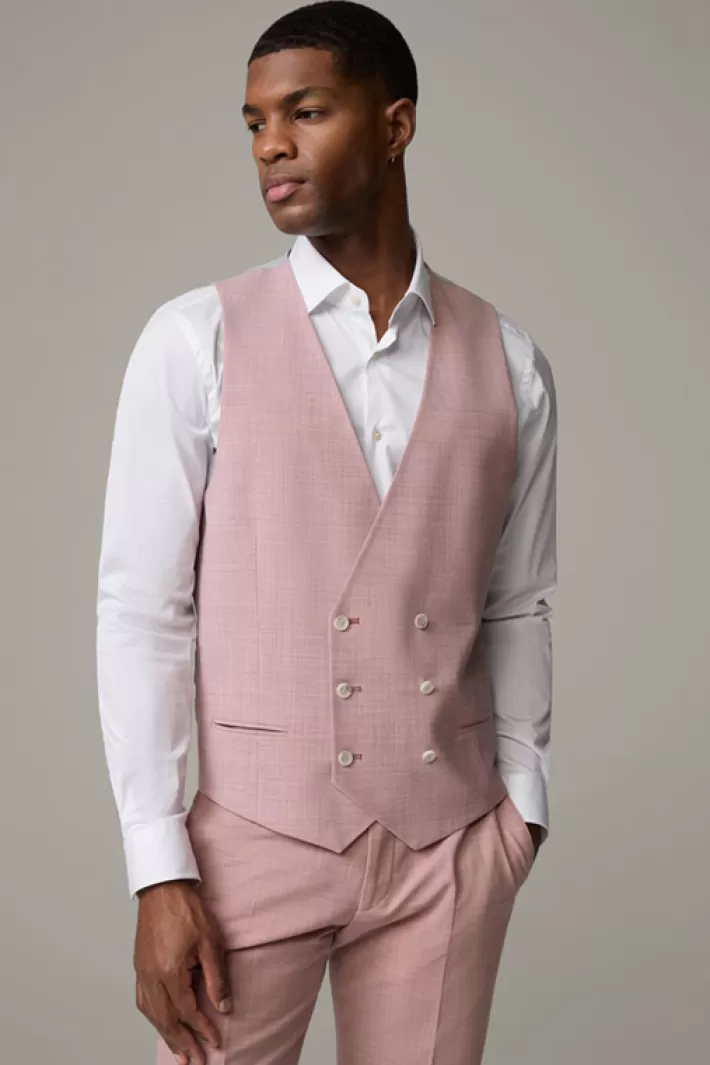 Strellson vestes | Vestes de costume<Gilet Veli, Rose à La Finition Structurée