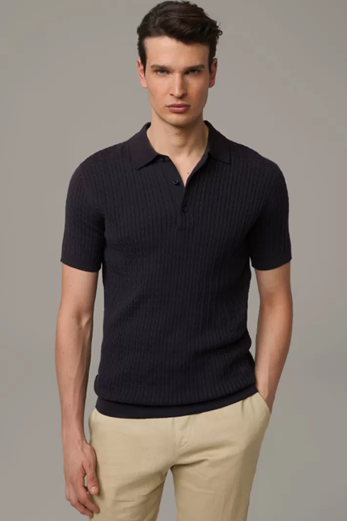 Strellson Polos | Maille<Polo En Maille Kito, Bleu Foncé