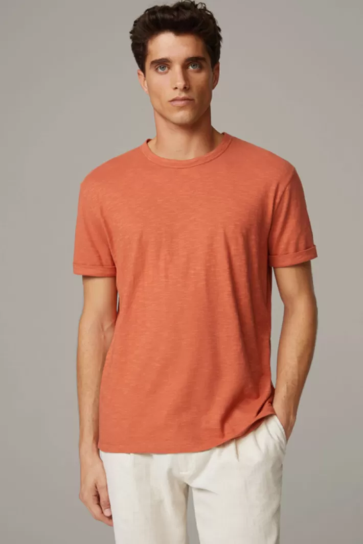 Strellson T-shirts & sweats<T-shirt En Coton Colin, Orange Structuré